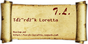 Török Loretta névjegykártya