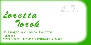 loretta torok business card