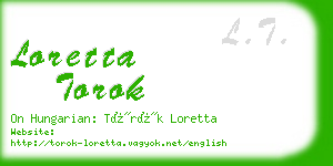 loretta torok business card